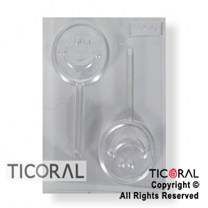 MOLDE A 1446 CARITA SMILE C/PALITO 175X135MM APROX TRANSPARENTE x 1